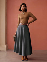 MOTF PREMIUM SIMPLE VINTAGE FLARED LONG SKIRT, WOMEN OUTFIT